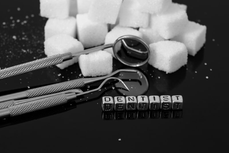 picture of dental tools and sugar