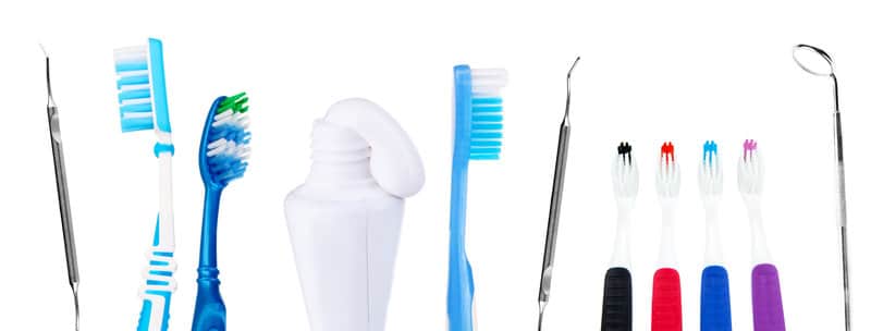 Image of many different types of dental products