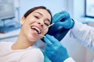 Woman after laser dentistry in Boulder, CO